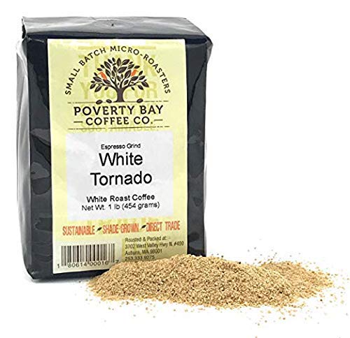 Premium White Coffee Beans - 1lb to 2lb Bag of Light Roast Specialty Coffee by Poverty Bay Coffee Co | Ground White Coffee with Unique Flavor Profile | Perfect for Home Brewing, Office Use & Gifts