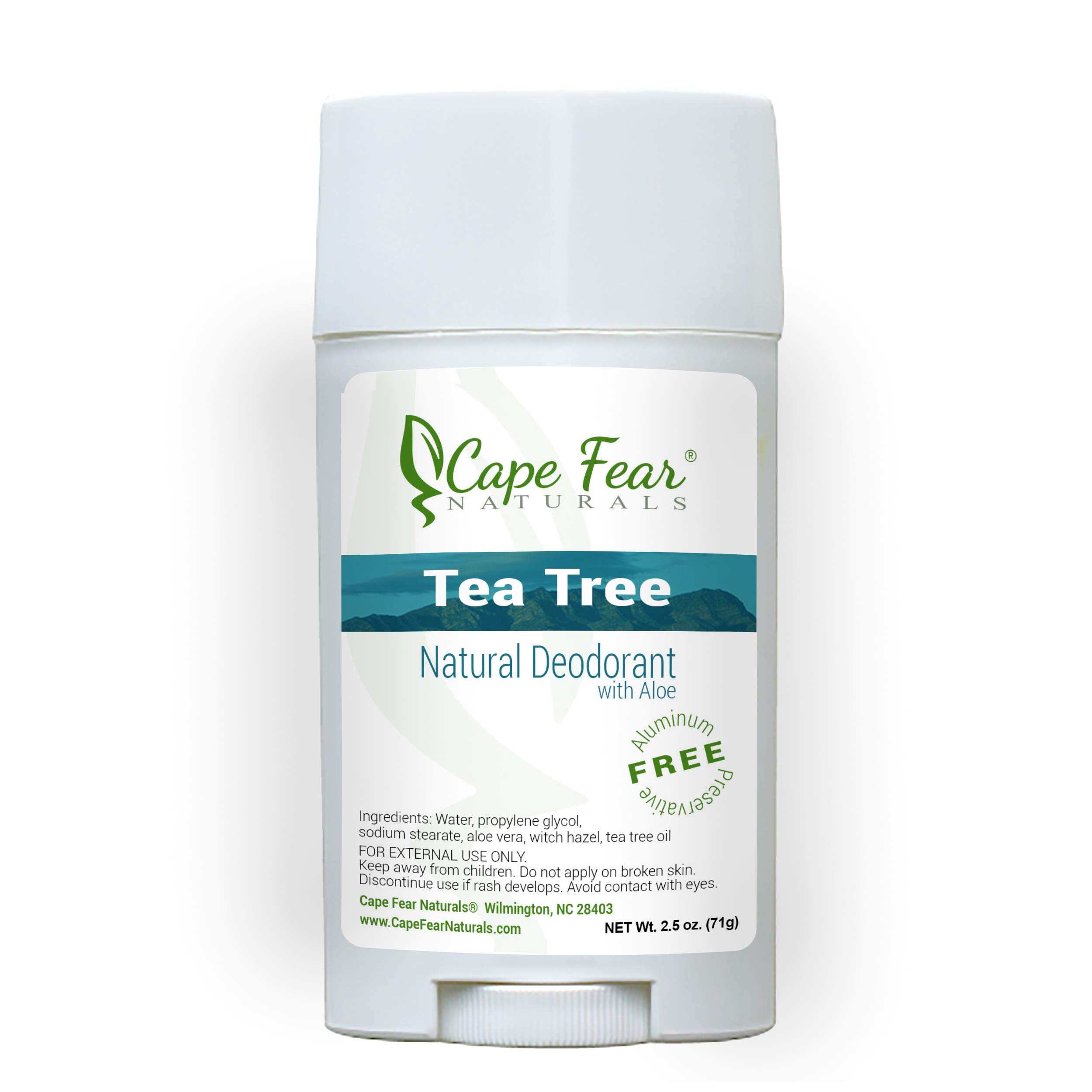 Natural Tea Tree Deodorant Stick - 2.5oz, Aluminum & Preservative Free - Fresh All Day for Men & Women - Perfect for Gym, Work & Outdoor Activities