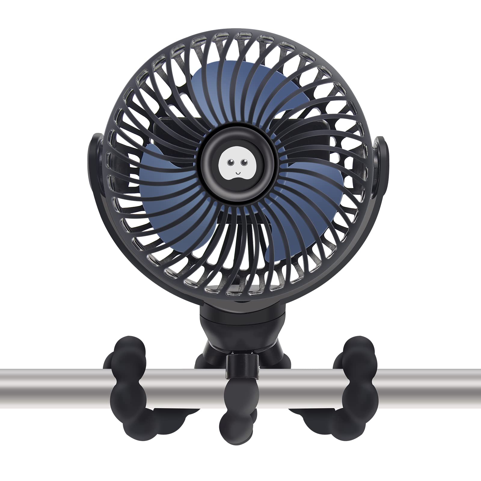 Portable USB Stroller Fan - 360° Rotatable Clip-On Mini Fan for Baby Car Seat, Crib, Treadmill & Office Desk | Handheld Personal Cooling Fan for Camping, Outdoor & Indoor Use (Black)