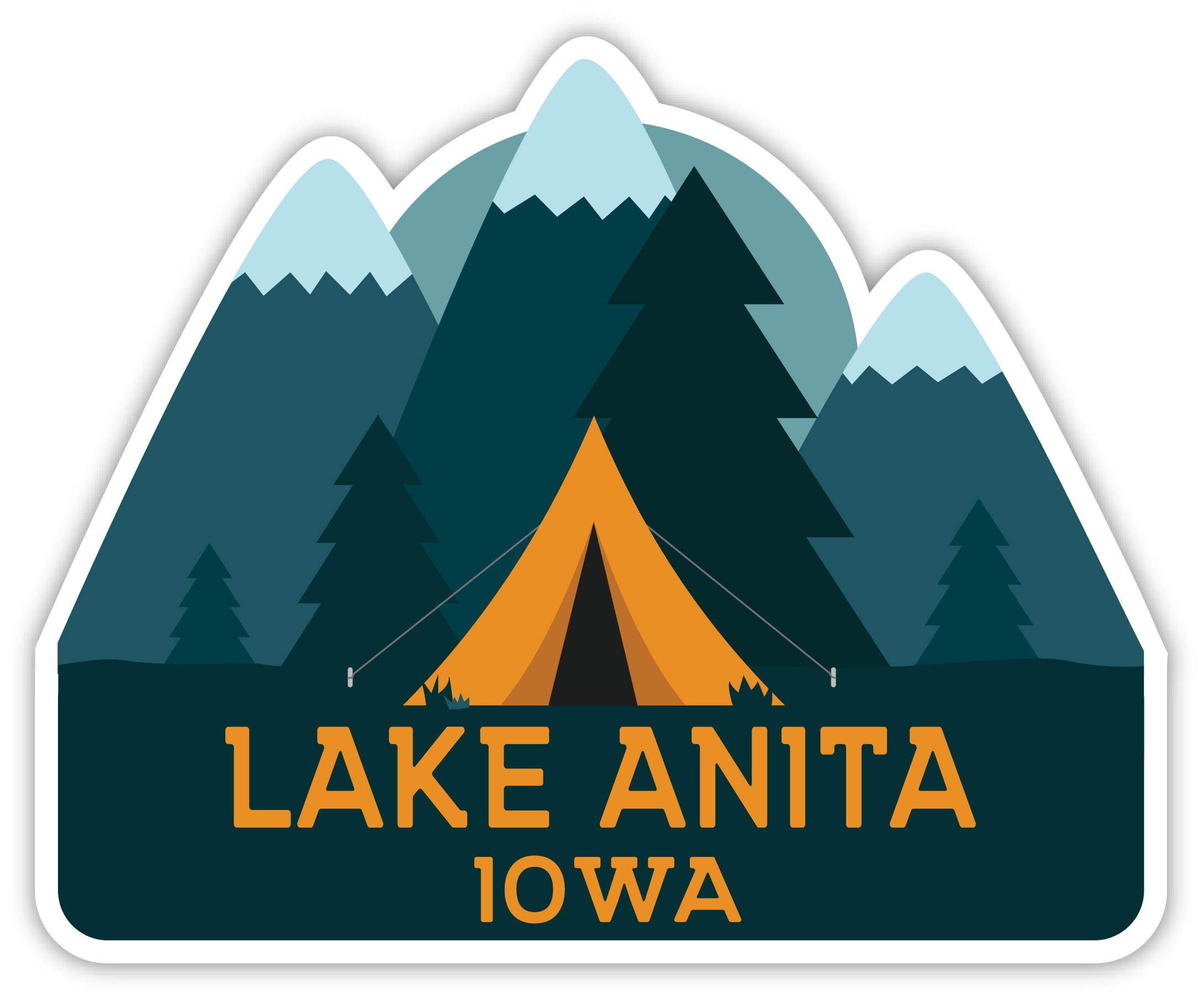 Lake Anita Iowa Souvenir - 4-Inch Fridge Magnet with Camping Tent Design - Perfect for Travel Memories, Home Decor & Gift Giving