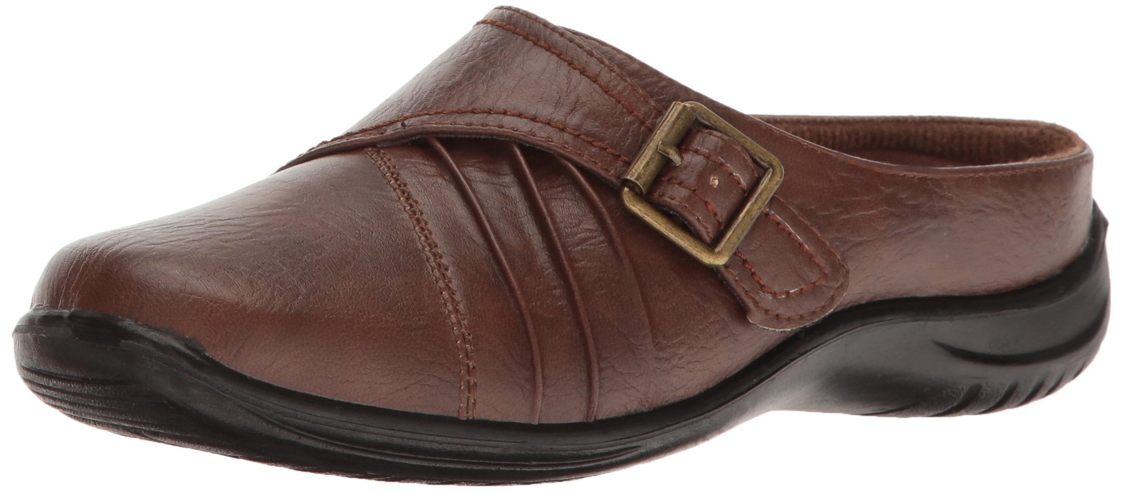 Easy Street Women's Hart Faux Leather Slides Mules - Comfortable House Slippers & Casual Summer Shoes for Indoor/Outdoor Wear