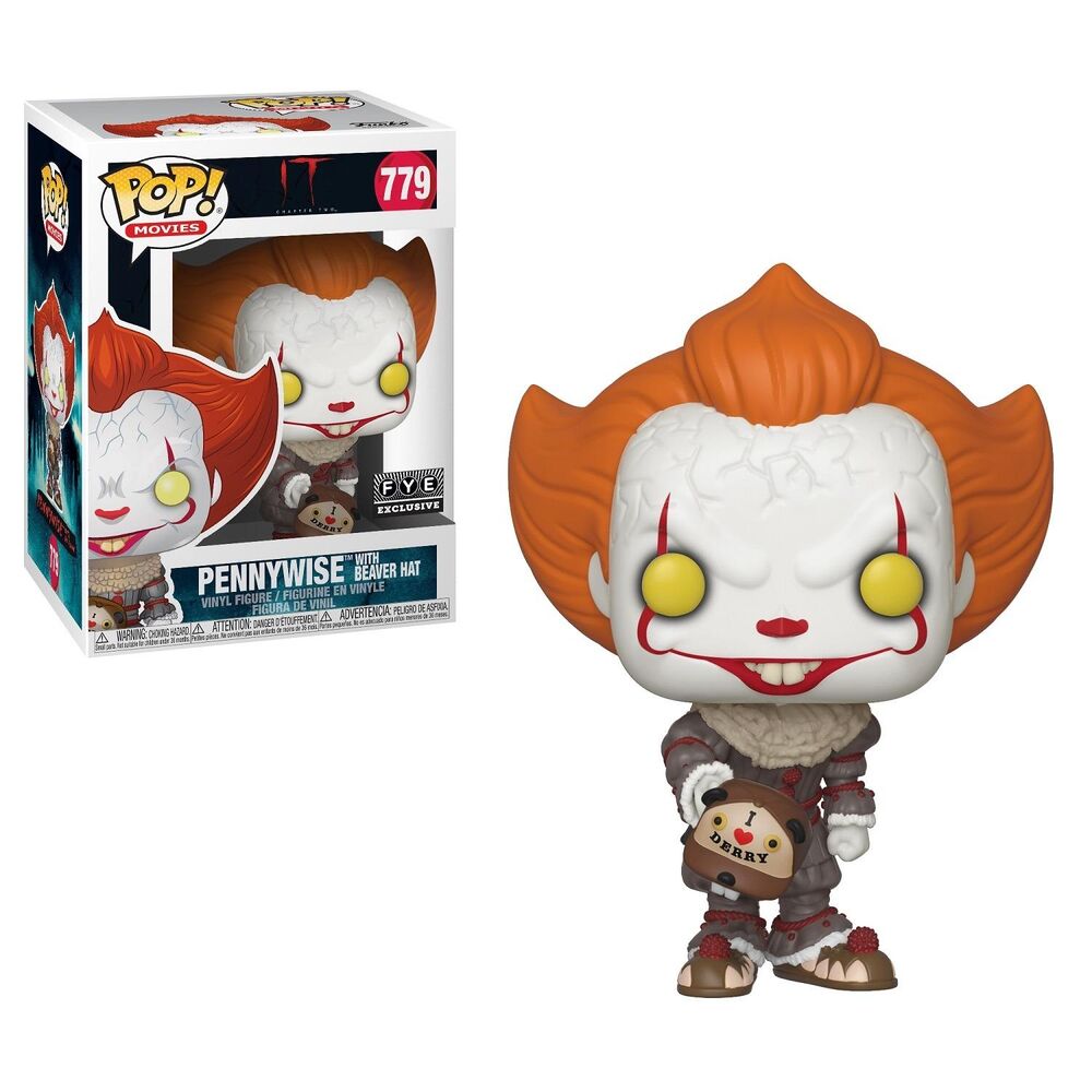 Pennywise with Beaver Hat - IT Movie Collectible Figure (FYE Exclusive) #779 - Perfect for Horror Fans and Stephen King Collectors
