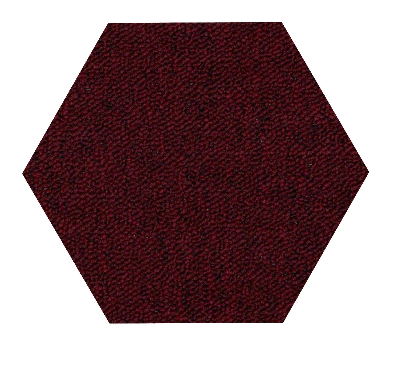 Premium Burgundy Hexagon Area Rug 10' - Indoor/Outdoor Commercial Carpet for Living Room, Patio & Office | Home Queen