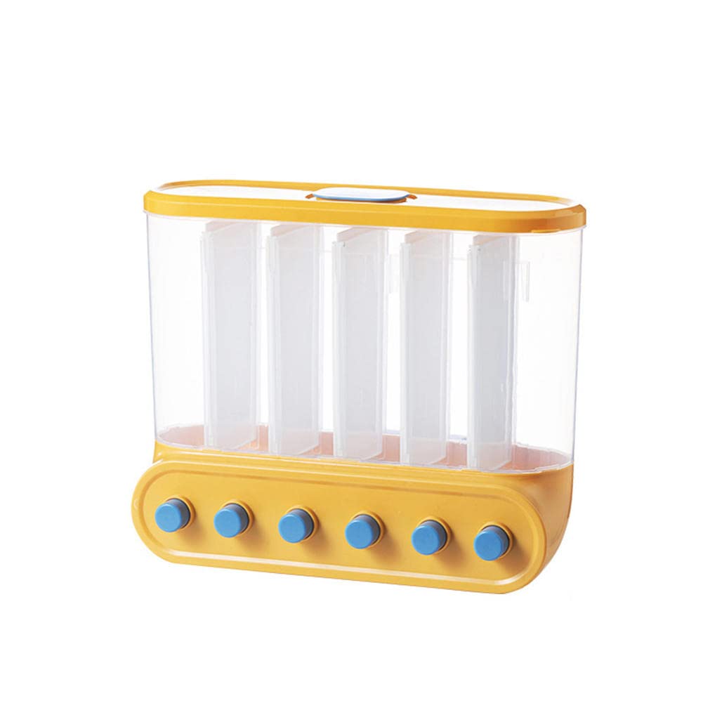 Wall Mounted Cereal Dispenser - Transparent Airtight Food Storage Container for Rice, Grains, Beans | Kitchen Pantry Organizer for Countertop & Cabinet Space Saving