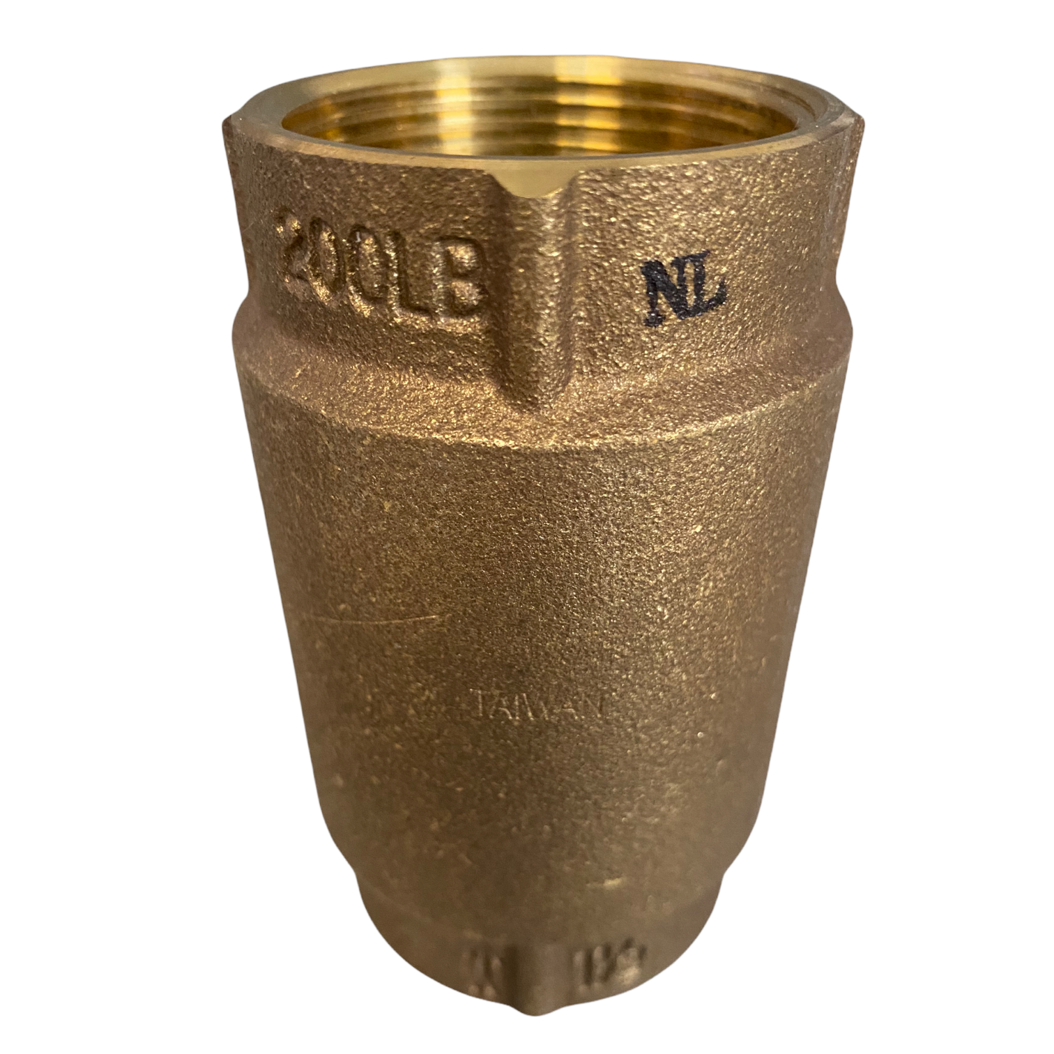 1.5 Inch Lead-Free Brass Double Tap Check Valve - 2BS Series (CVTNL1502BS) - Ideal for Plumbing, Water Supply, and Irrigation Systems