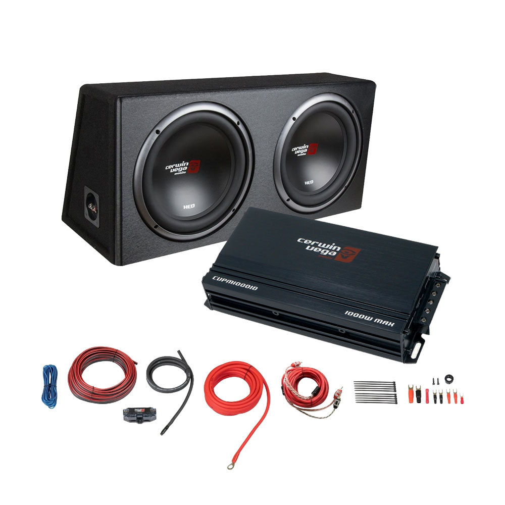 Cerwin Vega CVPM1000.1D 500W RMS Mono Mini Amplifier + XE12DV Dual 12