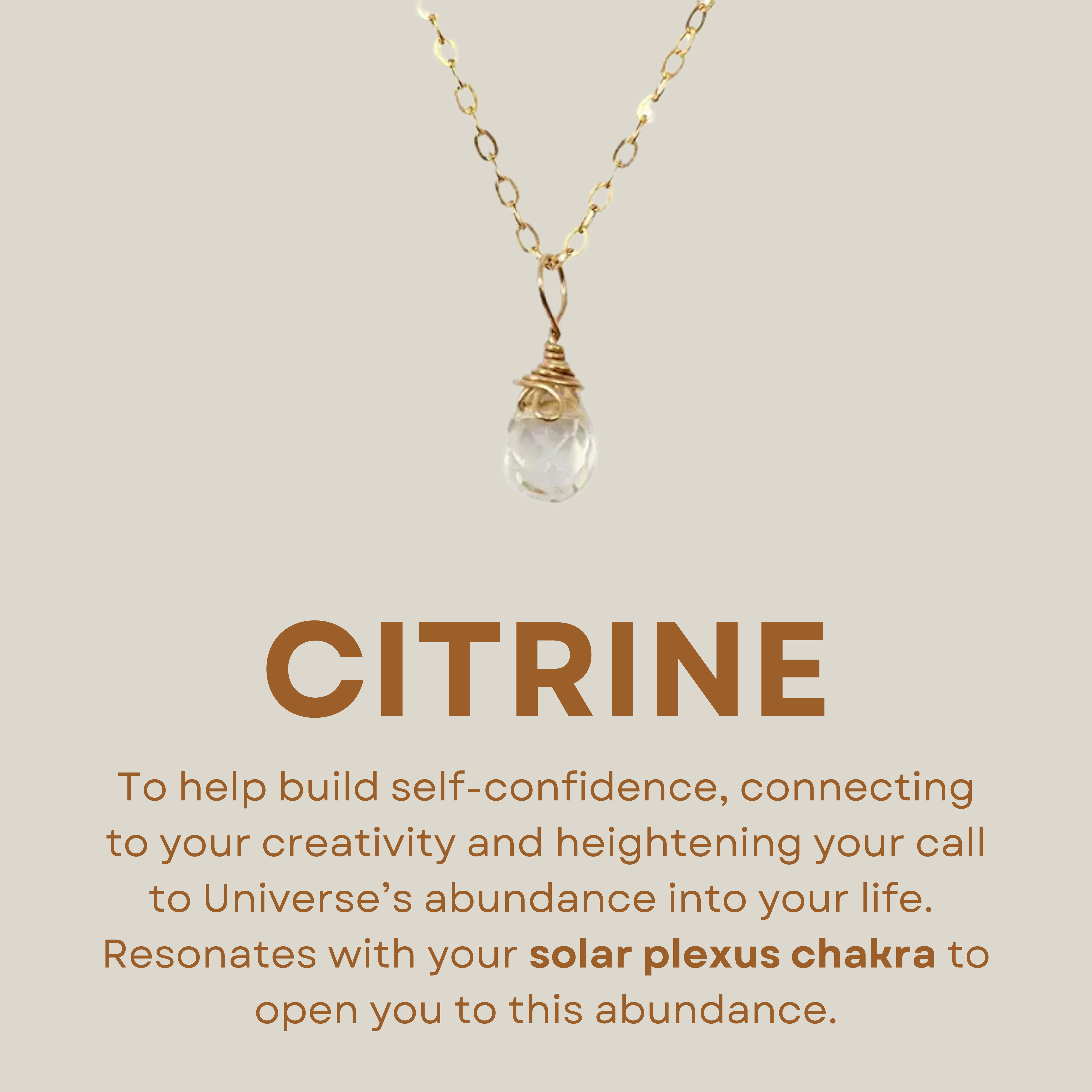 Citrine Faceted Necklace - 14K Gold Filled Wrapped Charm Necklace for Women | Elegant Jewelry Gift for Birthday, Anniversary & Special Occasions