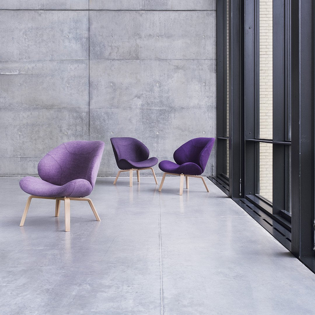 Eden Lounge Chair by Busk Hertzog - Modern Comfortable Accent Chair for Living Room, Bedroom & Patio - Softline Upholstered Relaxation Seating