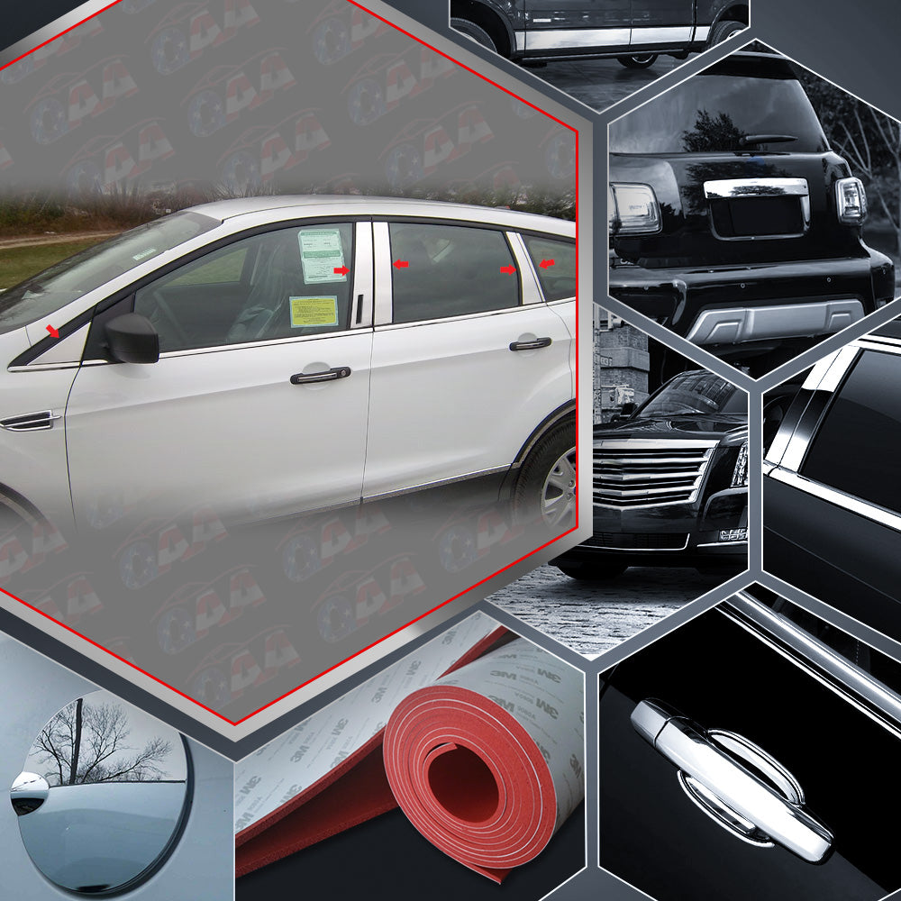10pcs Stainless Steel Pillar Post Trim for 2013-2019 Ford Escape - Car Exterior Accessories for Enhanced Style & Protection