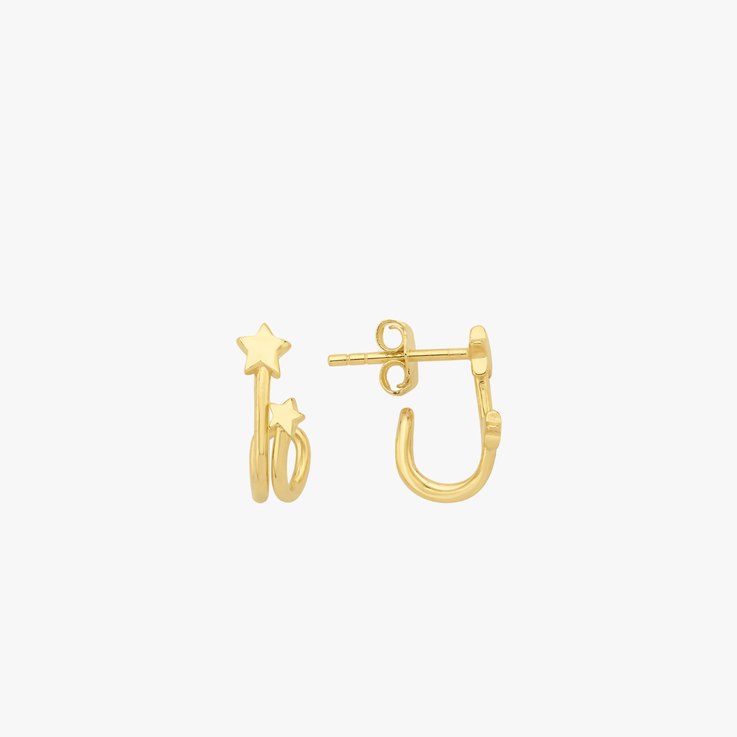 14K Gold Vermeil Star Stud Earrings for Women - Dainty & Elegant Jewelry for Everyday Wear, Parties & Gifts