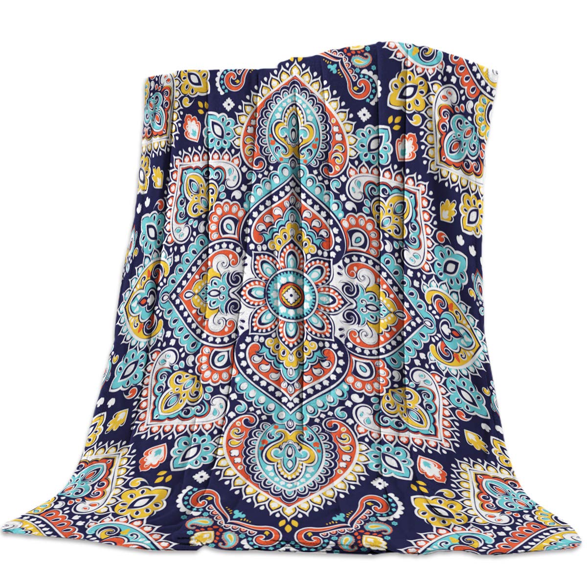 Futuregrace Soft & Warm Comfort Throw Blanket - Modern Mandala Pattern Lightweight Blanket for All Seasons (39x49 Inches) - Perfect for Bed, Sofa, Travel & Outdoor Use - Cozy Home Decor Gift Idea
