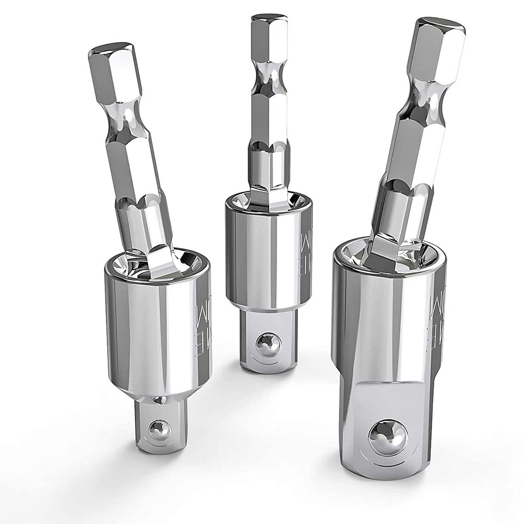 360° Rotatable Power Drill Socket Adapter Set - 1/4