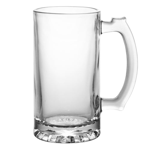 BarConic® 15 oz Beer Mug Glass - Heavy Duty Pub Style Drinking Glass for Beer, Soda, Cocktails - Perfect for Parties, Bars, and Home Use