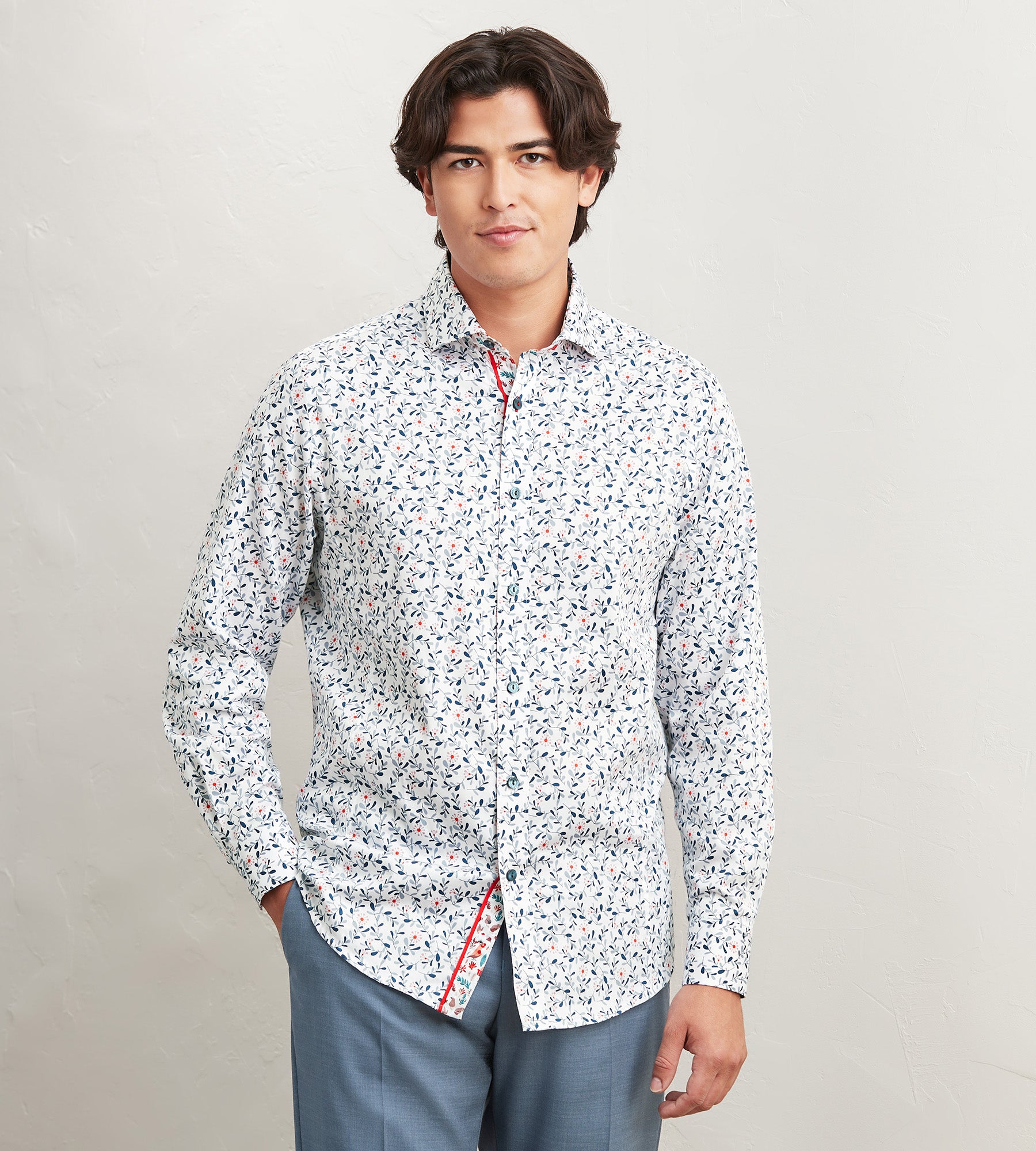 Modern Fit Long Sleeve Printed Casual Shirt for Men | Comfortable Stylish Button Down Top | Perfect for Office, Date Night & Weekend Outings