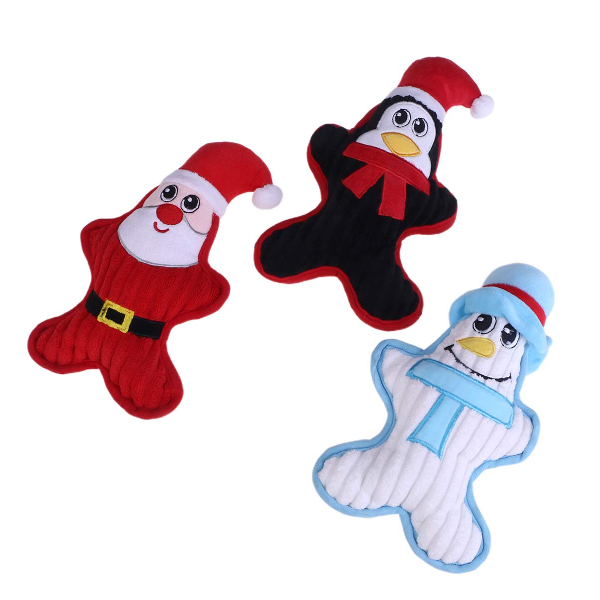 UKCOCO Christmas Dog Toys for Medium Dogs - 3PCS Indestructible Chew Toys with Suction & Sound, Puppy Teething & Educational Toys for Training - Perfect for Holiday Gifts & Playtime Fun