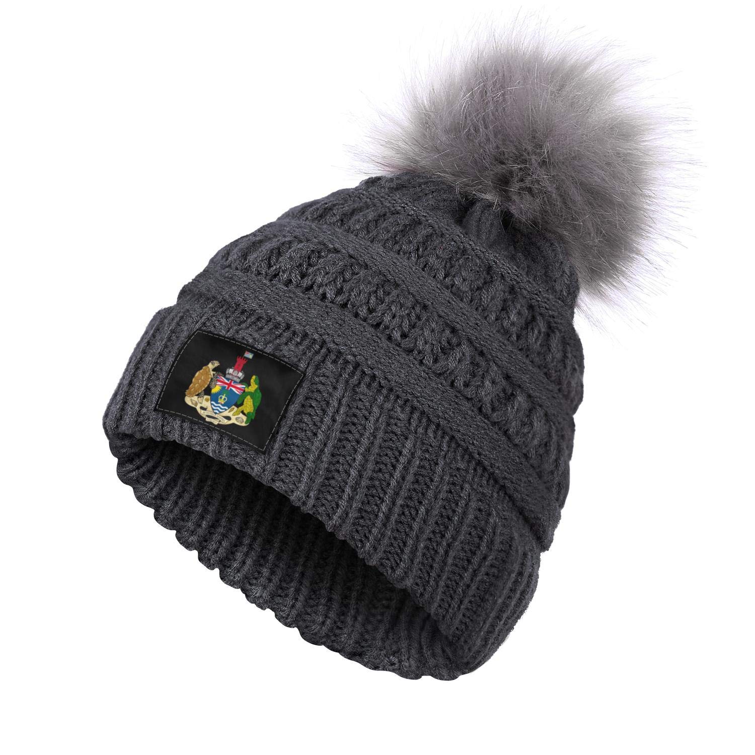 SWNCNC Faux Fur Pom Pom Knit Beanie Hats for Women - Winter Warm Fleece Lined Hat - Cozy Accessory for Cold Weather, Outdoor Activities, and Fashion