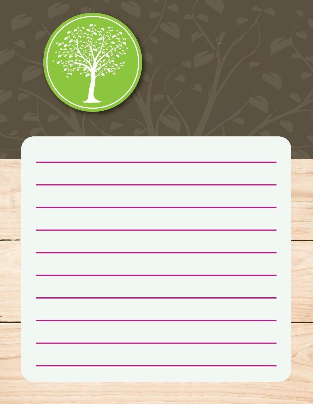 Canopy Street Tree & Woodgrain Inspirational Notepad Set - Galatians 5:22-23 Bible Verse - 4 Religious Notepads for Daily Devotion, Prayer Journaling & Scripture Writing