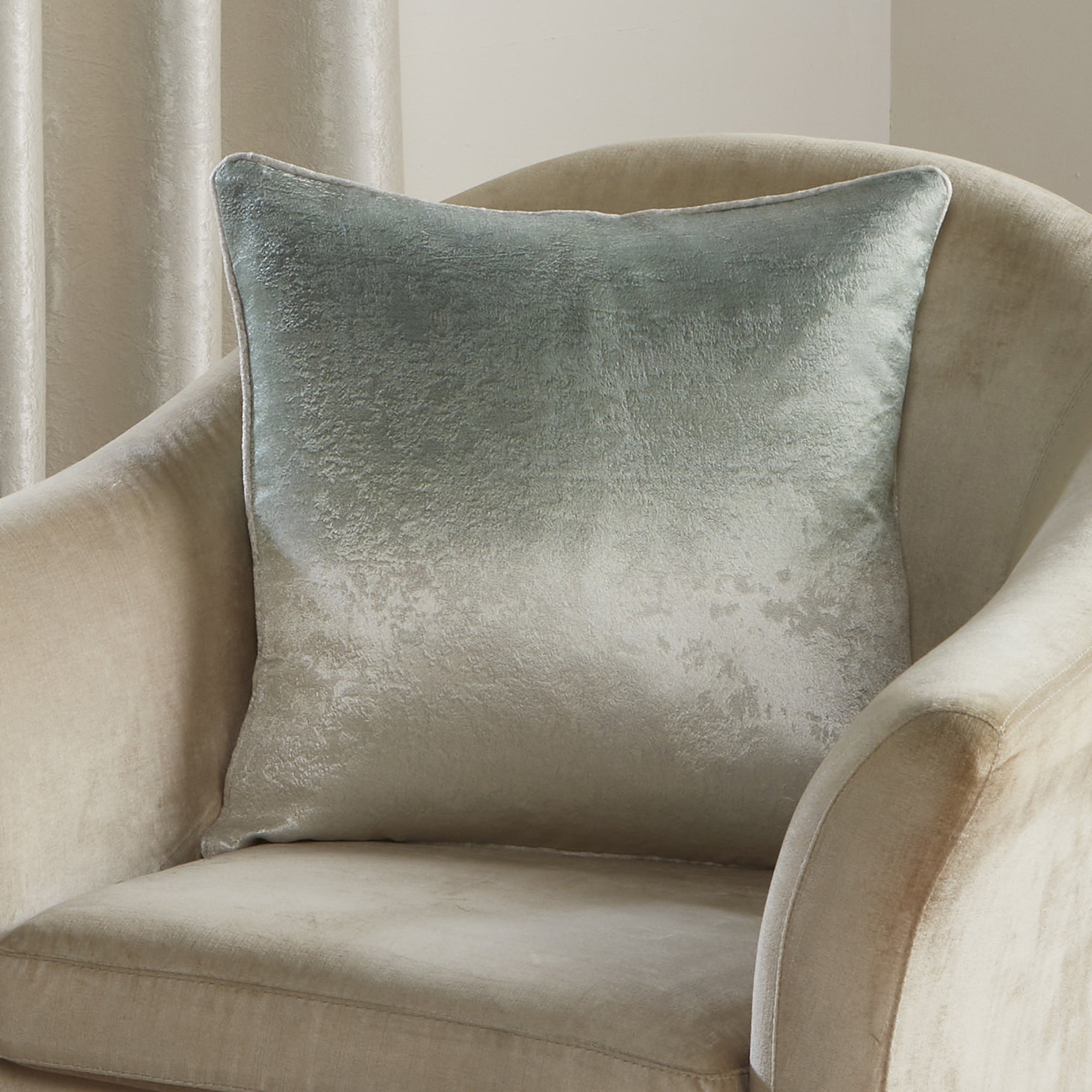 Fusion Ombre Strata Cushion - Green Gradient Decorative Throw Pillow for Sofa, Bed & Home Decor | Perfect for Living Room, Bedroom & Nursery Accents
