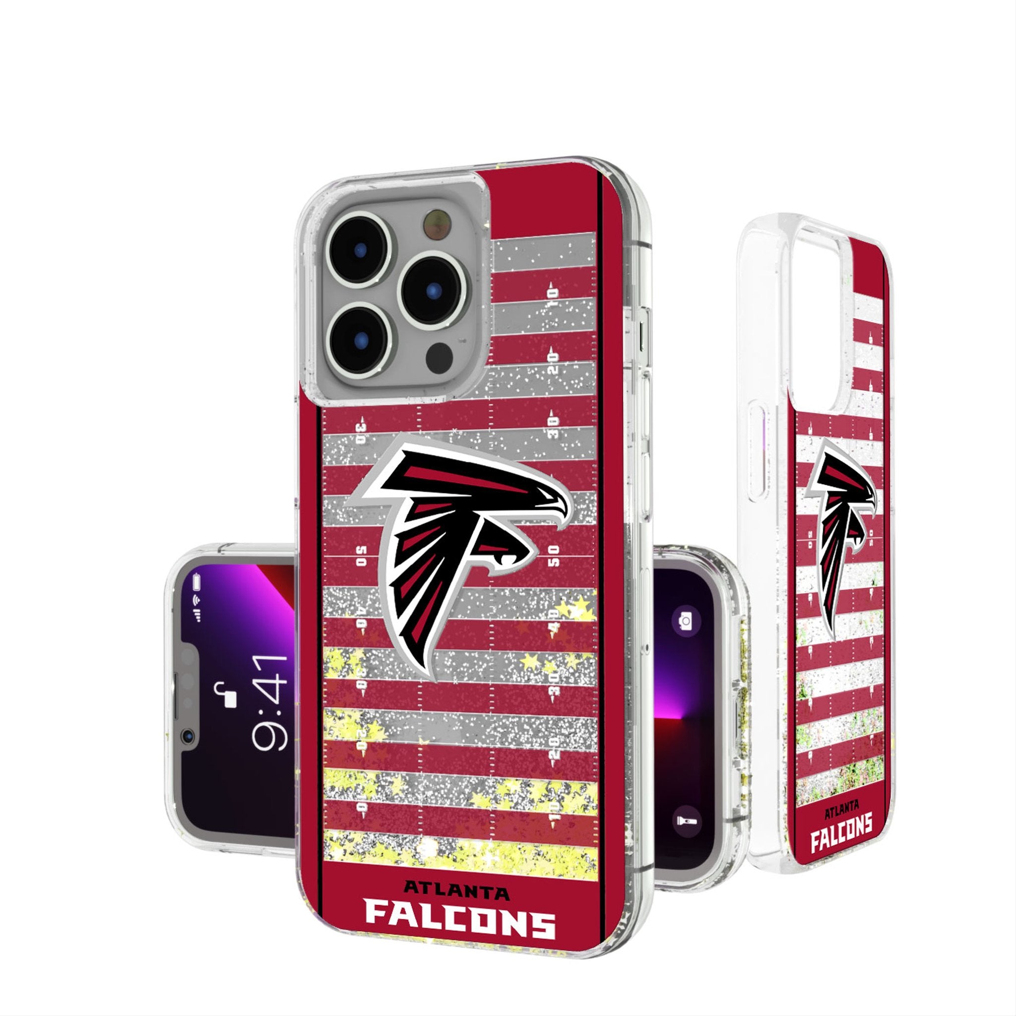 Atlanta Falcons Glitter Phone Case for iPhone & Samsung - NFL Team Design, Sparkly Protective Cover - Perfect for Game Day & Falcons Fans