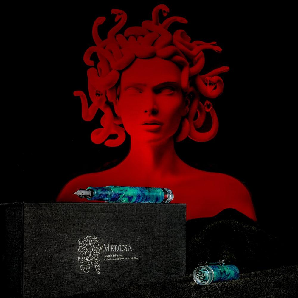 Opus 88 Micahfinds Medusa Fountain Pen - Premium Japanese Eyedropper Fountain Pen with Unique Design for Calligraphy, Journaling & Gift Giving