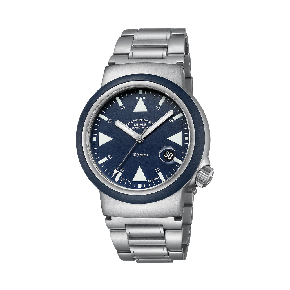 SAR Rescue Timer Automatic 42mm Dive Watch - Waterproof Nautic Blue Stainless Steel Bracelet for Professional Divers & Water Sports Enthusiasts | Perfect for Scuba Diving, Snorkeling & Marine Adventures
