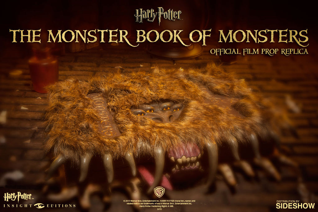 Harry Potter Monster Book of Monsters Official Film Prop Replica - Collectible Wizarding World Memorabilia for Fans & Decor