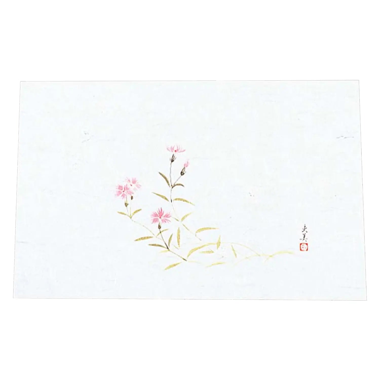 Premium MIN Washi Paper Placemats - Set of 100 Elegant Dianthus Design - Eco-Friendly Japanese Table Decor for Dining, Parties & Home Styling