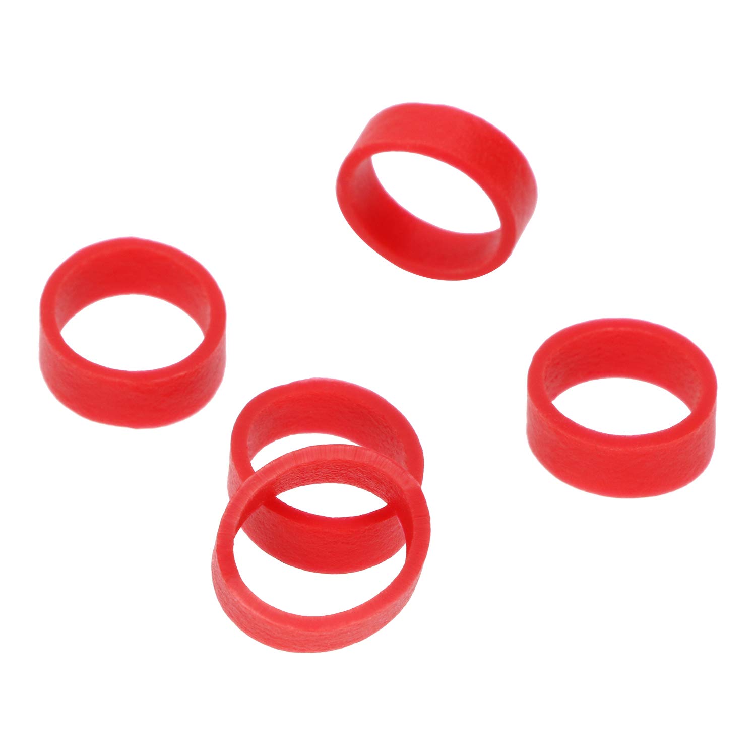 ONLYKXY 250 Pack Reusable Red Silicone Cable Ties - Elastic Cord Organizers for Data Lines, Power Cables & Wires - Durable Rubber Bands for Home, Office & DIY Organization
