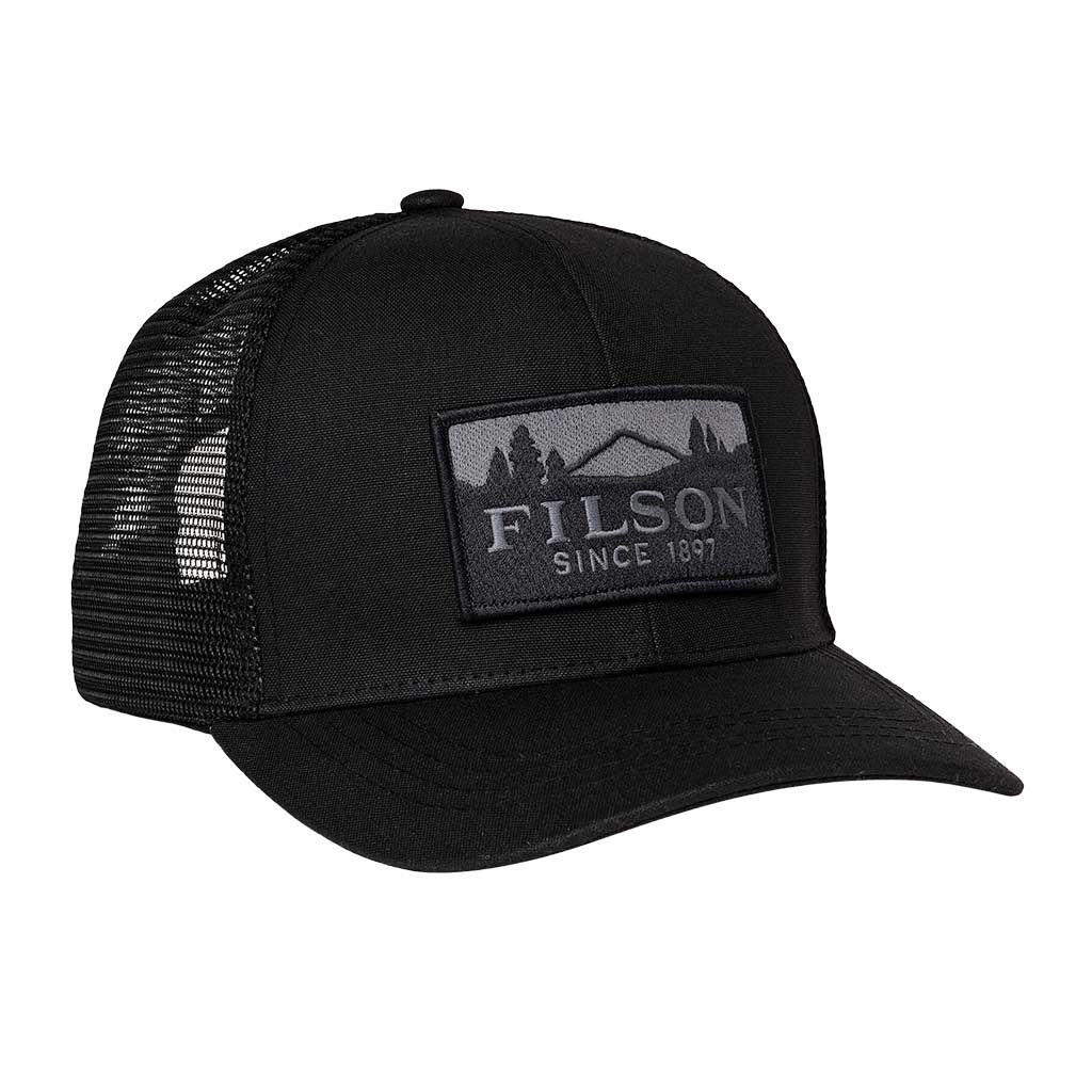 Black Mesh Logger Cap for Men & Women - Breathable Adjustable Baseball Hat for Outdoor, Hiking, and Casual Wear