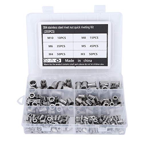 Stainless Steel M3-M10 Rivet Nut Kit - High Strength for Construction & Home Decoration
