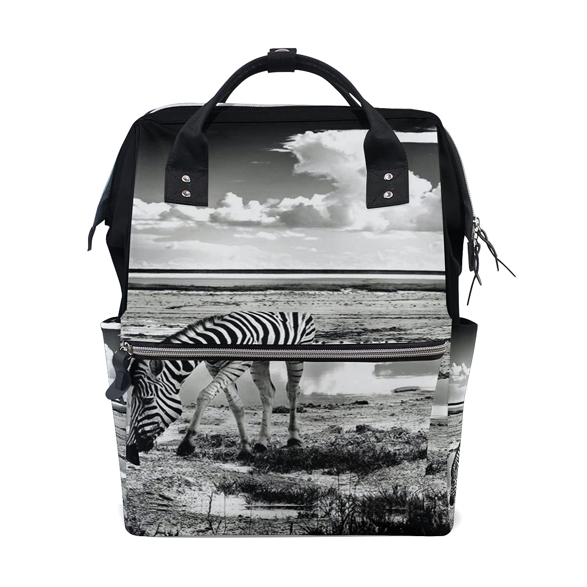 YoCosy African Zebra Print Large Capacity Diaper Backpack - Waterproof Baby Bag for Travel, Multipurpose Unisex Shoulder Bag for Moms, Dads & Kids | Perfect for Daycare, Outings & Family Trips