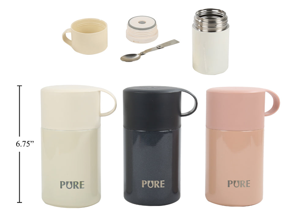 Premium 550ml Stainless Steel Insulated Food Jar - Leak-Proof, BPA-Free, Hot & Cold Temperature Retention - Perfect for Lunch, Travel, Camping, and Outdoor Activities