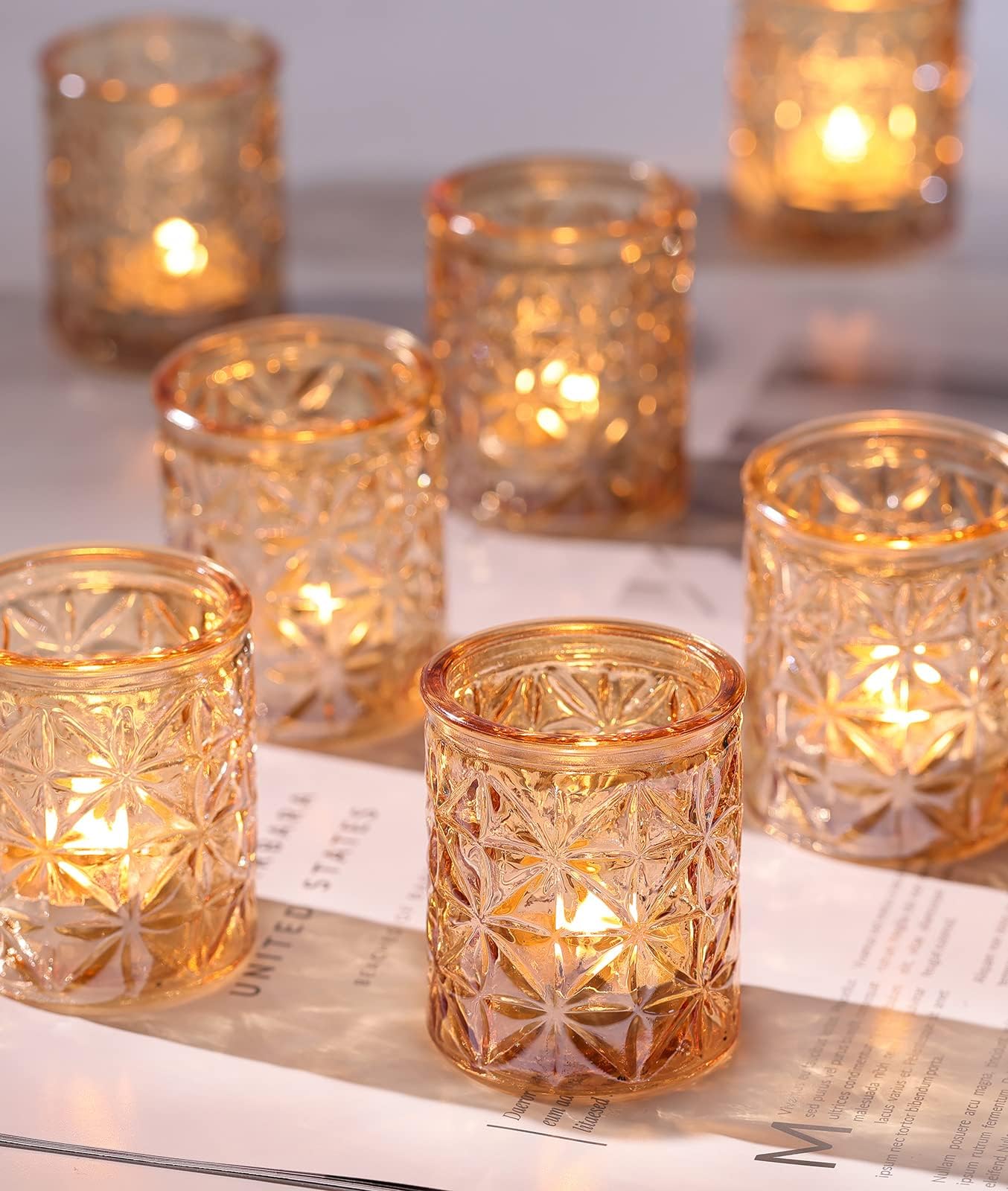 12-Pack Gold Votive Candle Holders - Elegant Tea Light Holders for Wedding Centerpieces, Bridal Showers & Home Decor | Perfect for Birthday Parties, Holiday Celebrations & Romantic Dinner Table Settings