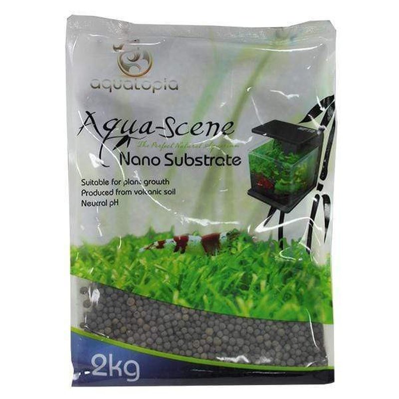 Aquatopia Premium Nano Substrate Black 2kg - Fine Grain Planted Aquarium Soil for Shrimp Tanks & Nano Fish Tanks | Perfect for Live Plants, Caridina Shrimp & Small Aquascaping Projects