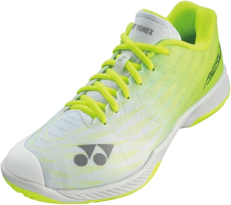 Yonex Aerus Z2 Wide Unisex Badminton Shoes - Lightweight Court Shoes for Men & Women in Yellow/Gray | Perfect for Indoor Badminton & Squash Games