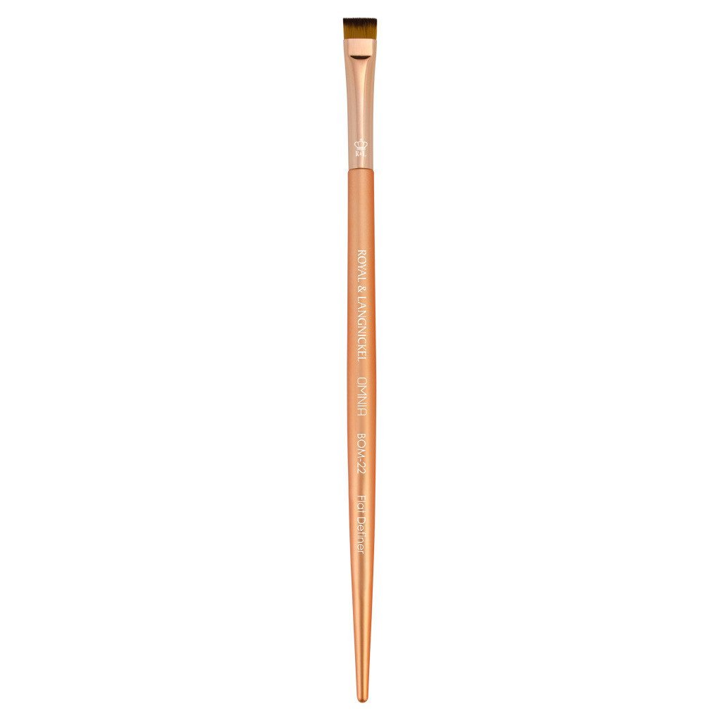 Omnia Brush BOM 22 Flat Definer - Professional Makeup Brush for Eyeshadow & Eyeliner - Perfect for Smokey Eyes & Precise Makeup Application