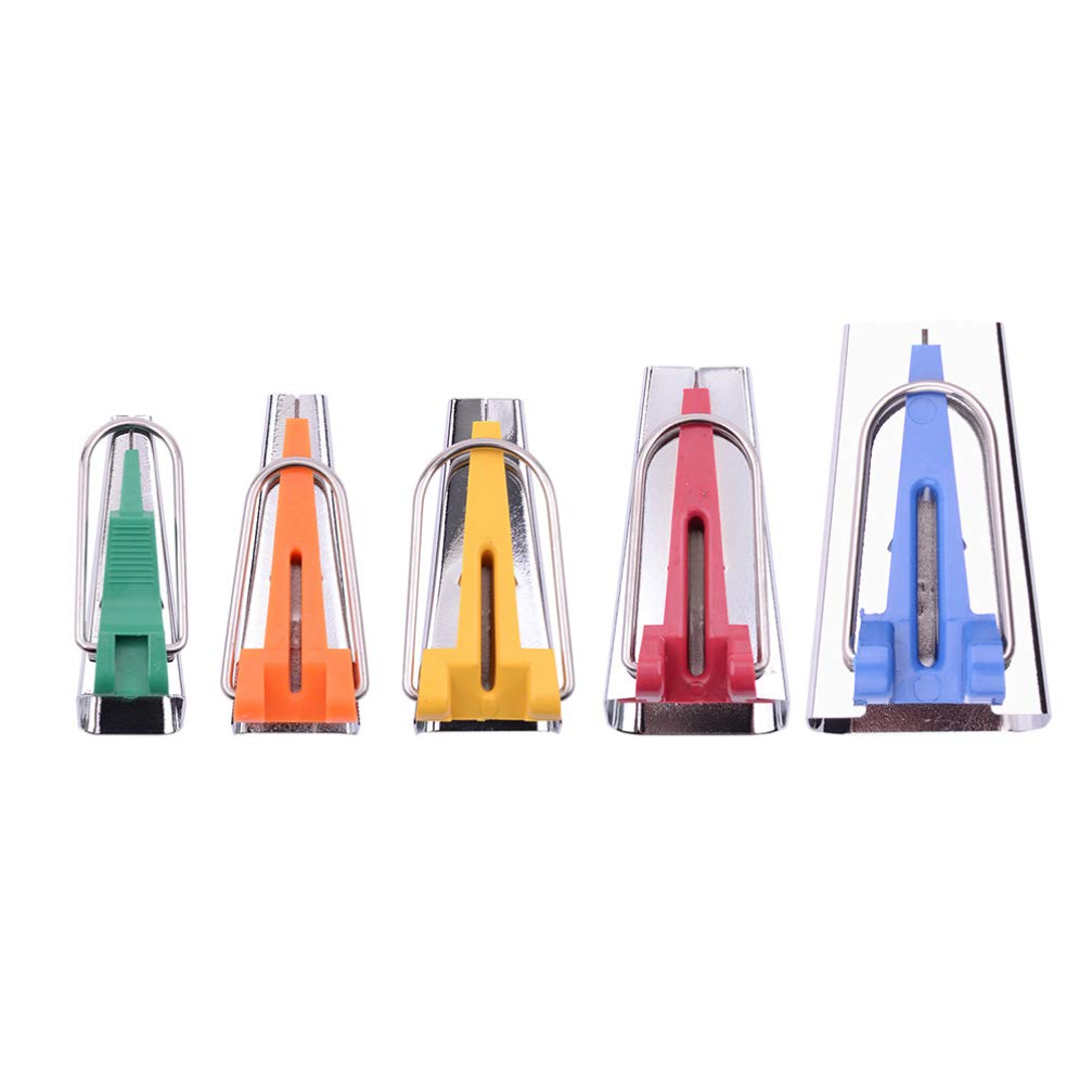 5PCS Bias Tape Maker Kit - Quilting & Sewing Binding Tool Set with 5 Sizes for DIY Fabric Edging | Perfect for Quilting, Dressmaking & Craft Projects