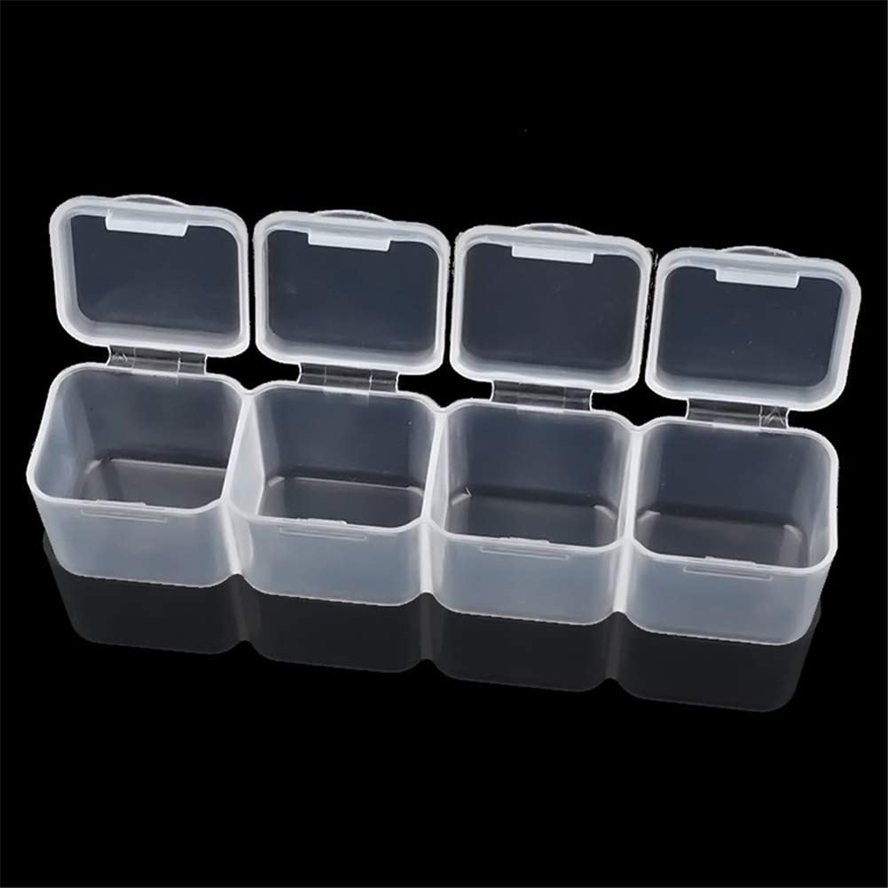 Clear Acrylic Nail Storage Box with Cover - Organize Nail Art Decorations & Accessories - Perfect for Salon, Home, and Professional Nail Artists