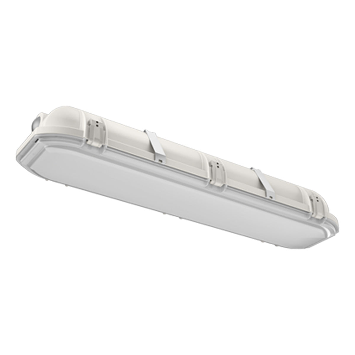 2ft Vapor Tight LED Light Fixture - 27W, 3000 Lumens, 5000K Daylight White, 120-277V - Damp & Wet Location Rated for Garages, Warehouses, and Outdoor Use