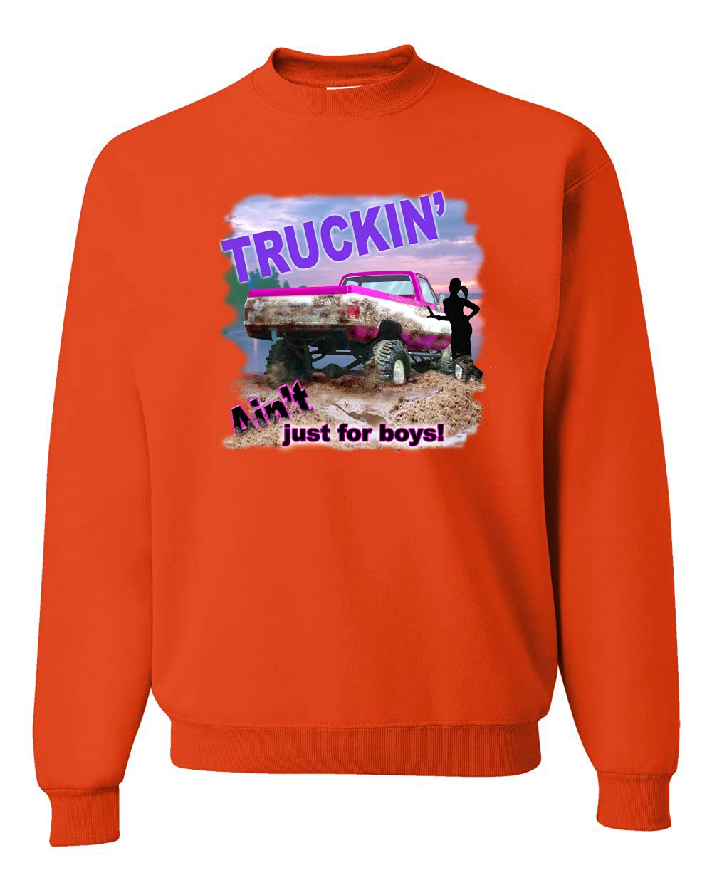 Wild Bobby Truckin' Graphic Sweatshirt - Unisex Crewneck Tee for Men & Women | Casual Streetwear, Road Trip Outfit, Car Enthusiast Apparel