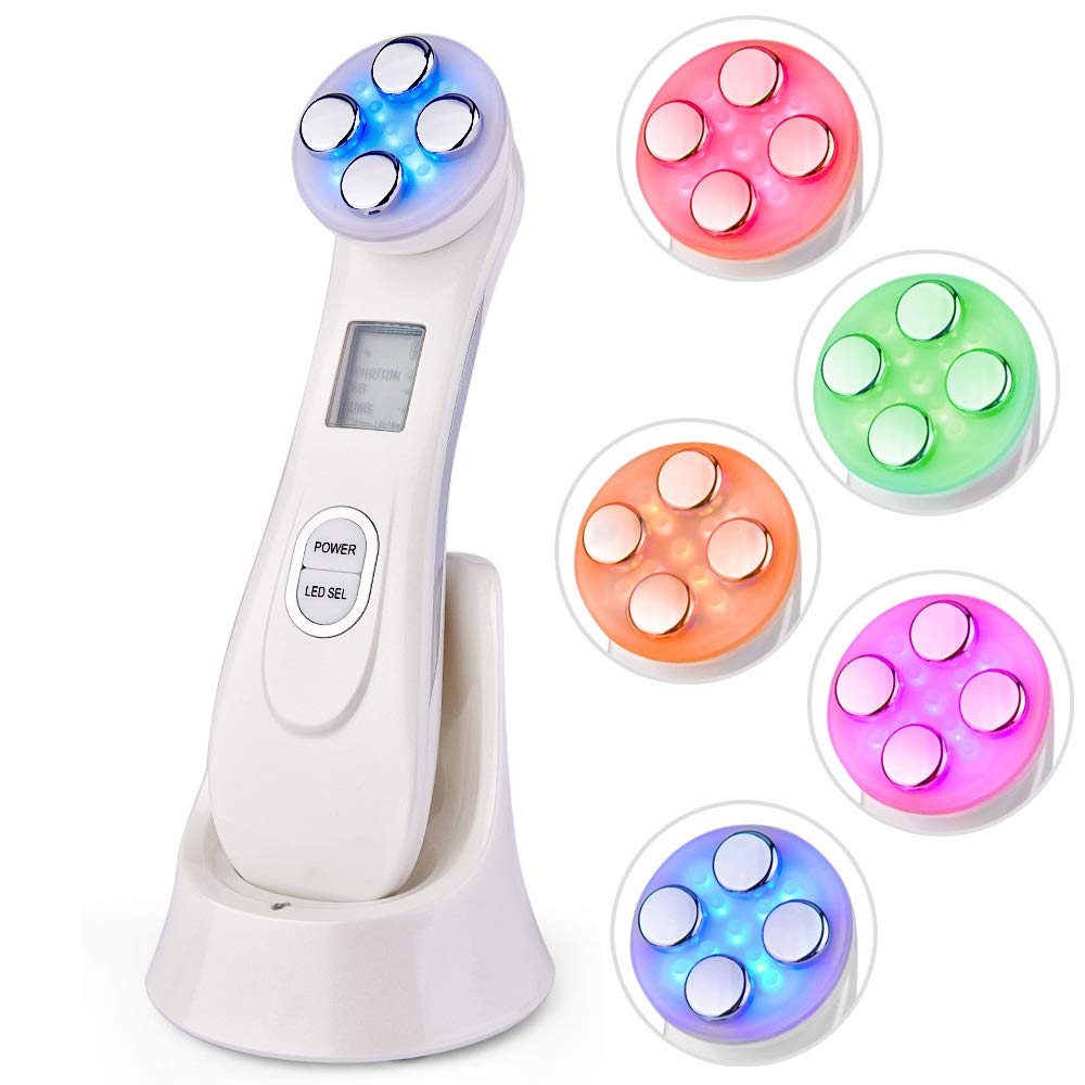 RF LED Photon Facial Device for Skin Tightening & Rejuvenation - Home Spa Use