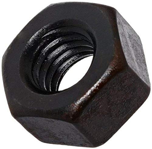 Black Oxide Steel Hex Nut Grade 5 (Pack of 5) - for Machinery & Construction