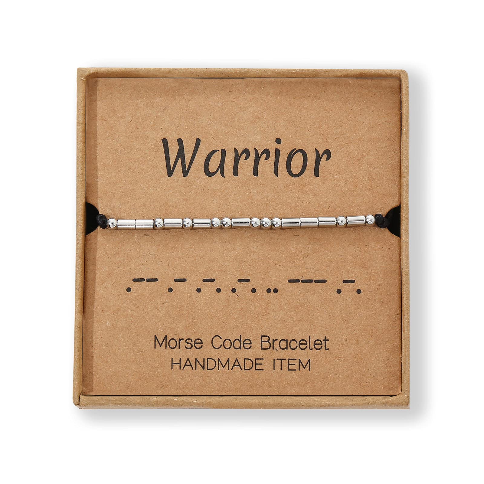 Morse Code Bracelet for Women & Men - Handmade Inspirational Morse Code Beads Wrap Bracelet with Cord, Secret Message Jewelry Gift for Her, Daughter, Sister & Best Friends - Perfect for Anniversaries, Birthdays & Special Occasions