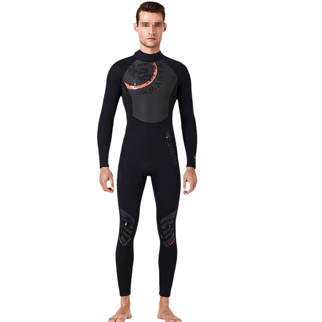 QCTZ 3mm Neoprene Wetsuit for Men - Full Body Long Sleeve Thermal Rashguard - Perfect for Scuba Diving, Surfing, Swimming & Water Sports in Cold Conditions