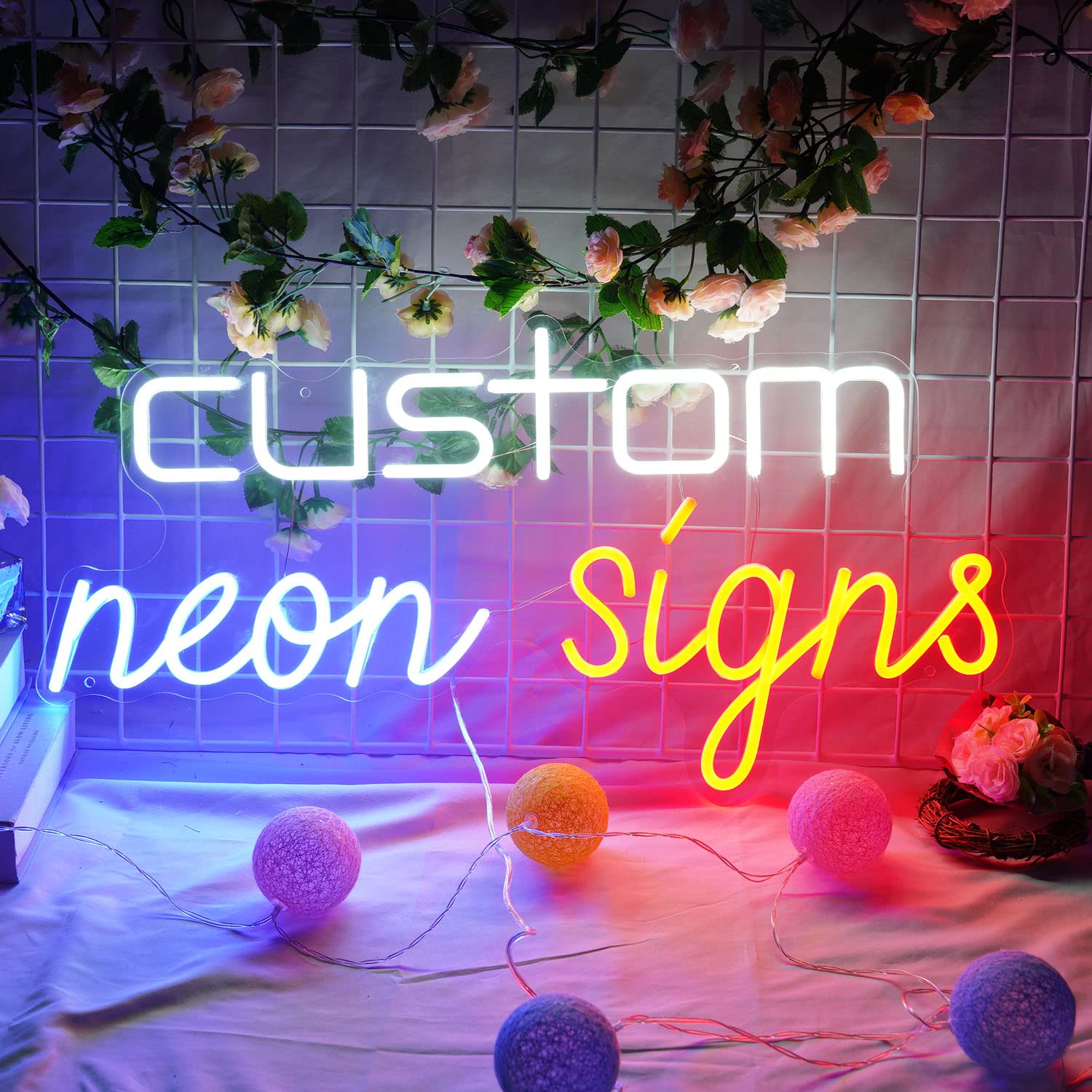 Custom LED Neon Signs - Personalized Name Wall Decor for Bedroom, Wedding & Home