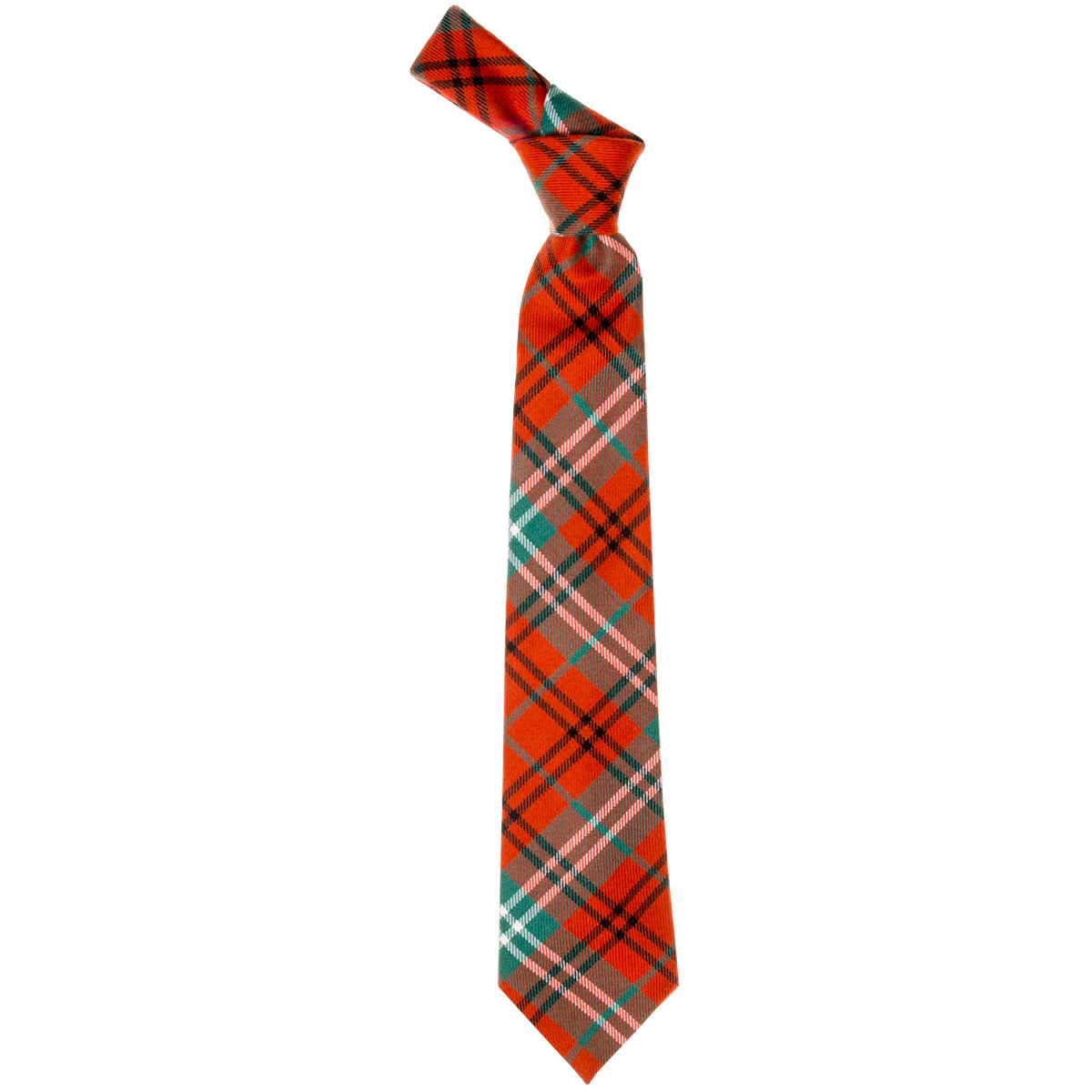 Morrison Red Ancient Tartan Tie - Premium Wool Necktie for Men | Perfect for Weddings, Business Meetings & Formal Events