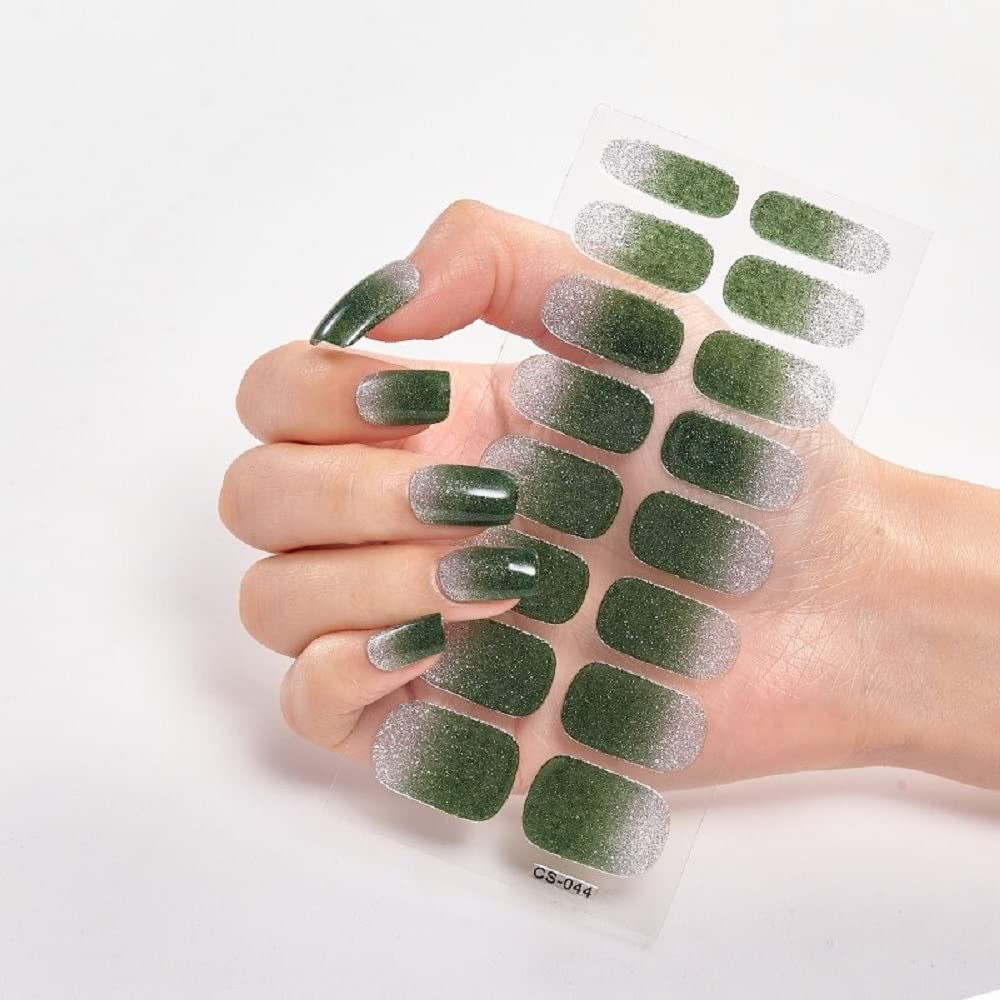 5 Sheet Self-Adhesive Nail Sticker Set - DIY Nail Art Decoration with Glitter, Sequins & Powder for Manicure | Perfect for Parties, Weddings & Daily Nail Care (CS-44)