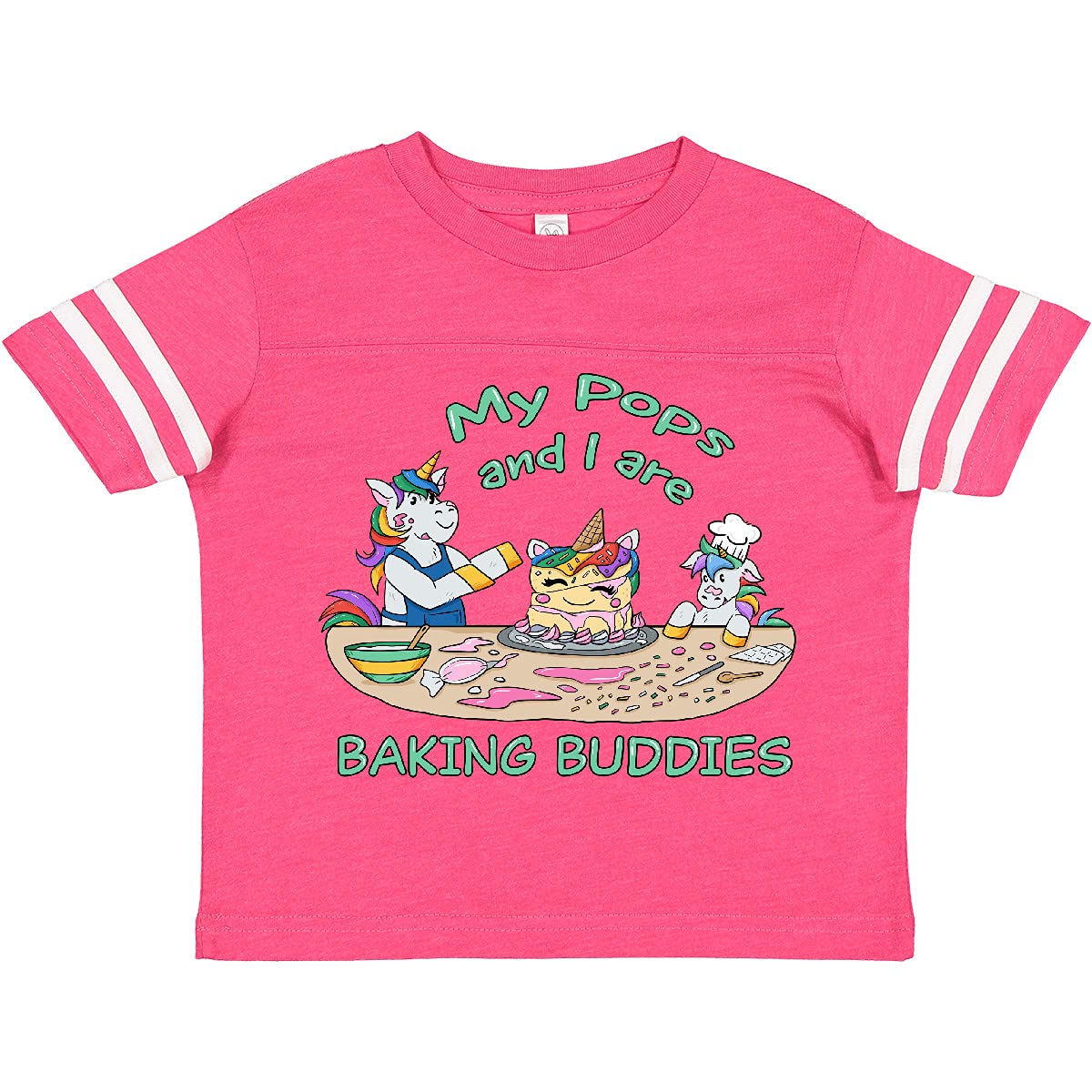 Inktastic My Pops and I are Baking Buddies Toddler T-Shirt - Cute Father & Son Baking Matching Outfit for Family Cooking Activities