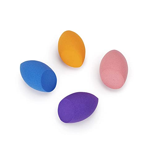 London Prime Mini Beauty Blender Sponge Set of 4 - Soft Makeup Blenders for Foundation, Concealer & Powder Application - Perfect for Travel, Professional Makeup & Everyday Use