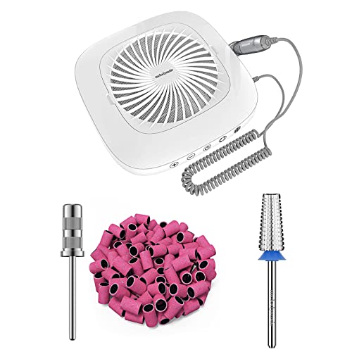 MelodySusie 2-in-1 Professional Electric Nail Drill Machine with Built-in Dust Collector - 30,000 RPM High Speed, Low Heat Efile for Acrylic & Gel Nails - Perfect for Salon, Home Manicure & Nail Art Design